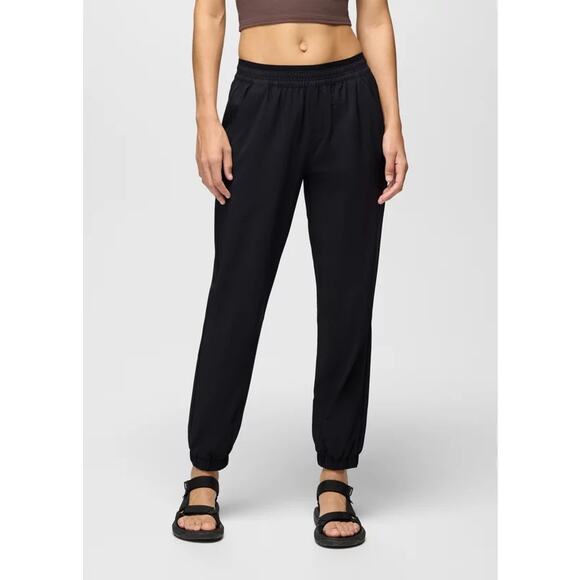 Prana Wonderland Rocks E-Waist Jogger Women's L Reg Black Standard Fit Mid Rise - Picture 1 of 13